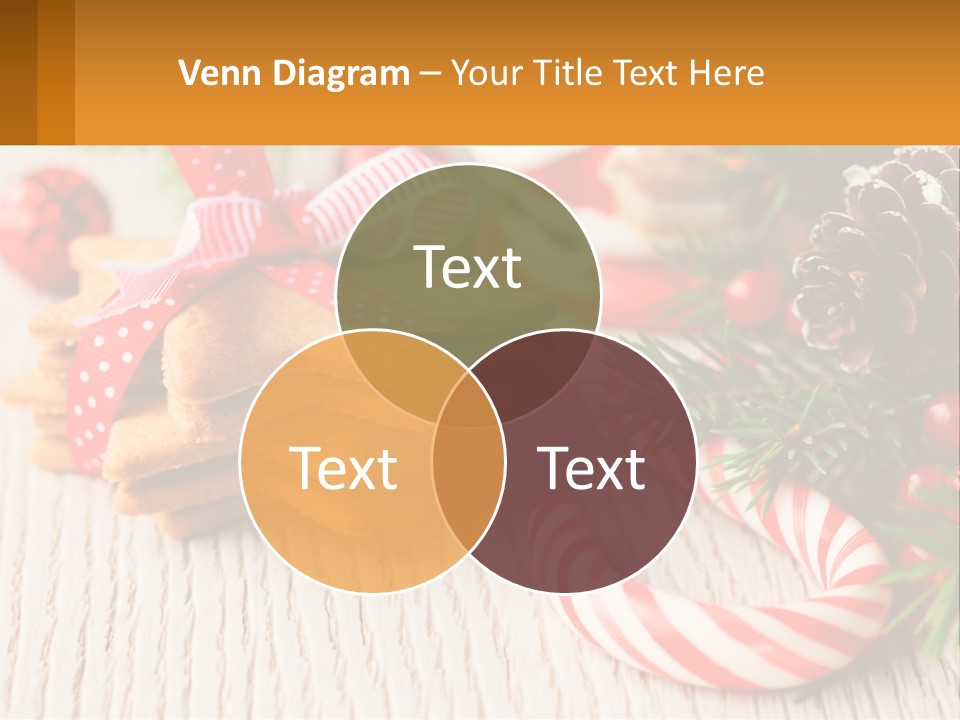 A Pile Of Cookies On A Table With Candy Canes PowerPoint Template