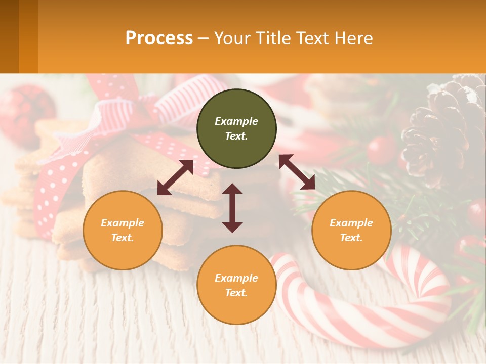 A Pile Of Cookies On A Table With Candy Canes PowerPoint Template