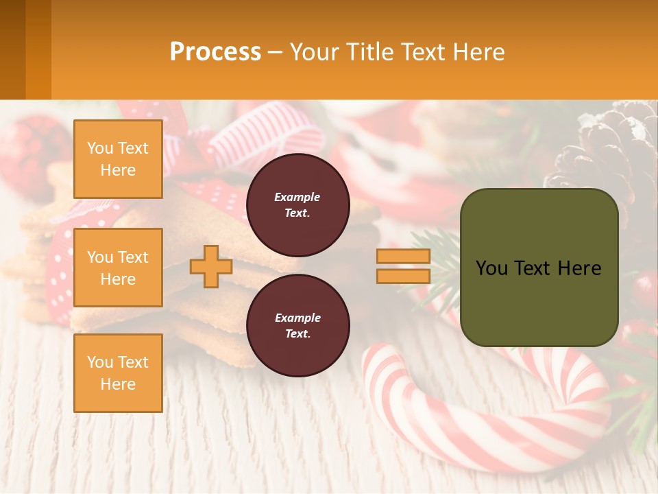 A Pile Of Cookies On A Table With Candy Canes PowerPoint Template