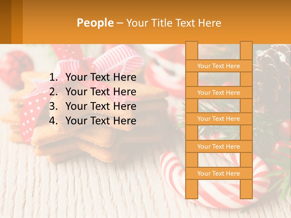 A Pile Of Cookies On A Table With Candy Canes PowerPoint Template