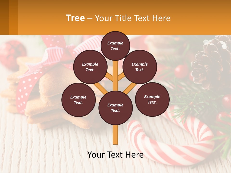 A Pile Of Cookies On A Table With Candy Canes PowerPoint Template