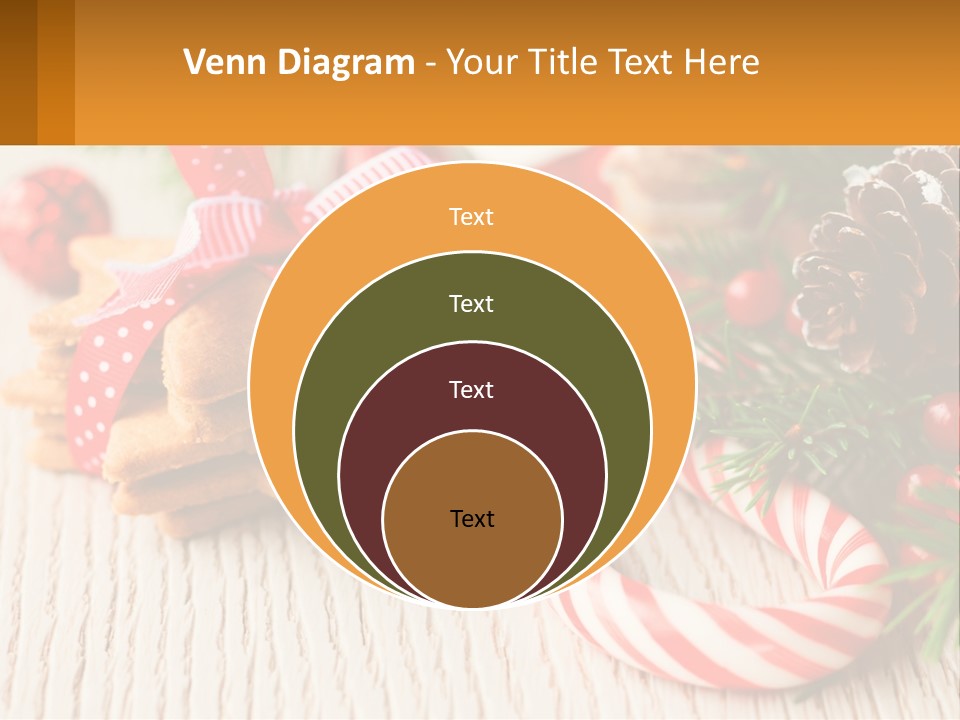 A Pile Of Cookies On A Table With Candy Canes PowerPoint Template