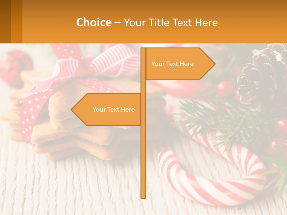 A Pile Of Cookies On A Table With Candy Canes PowerPoint Template