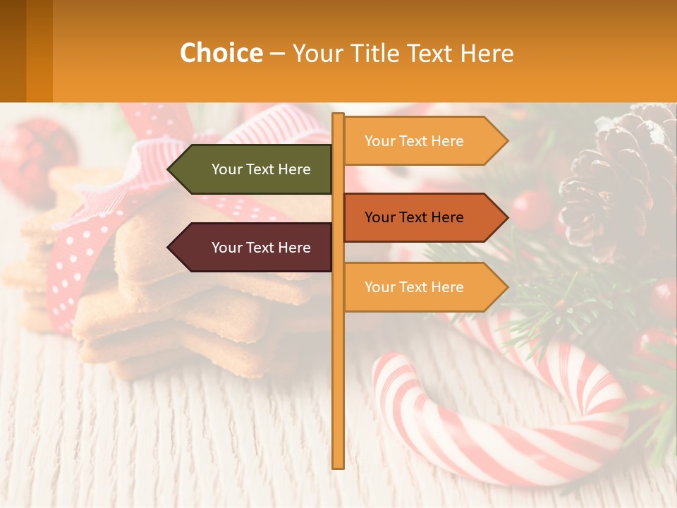 A Pile Of Cookies On A Table With Candy Canes PowerPoint Template