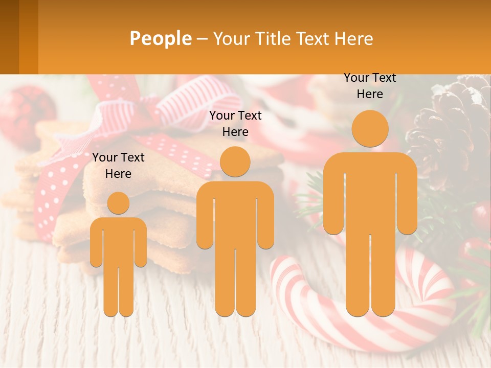 A Pile Of Cookies On A Table With Candy Canes PowerPoint Template