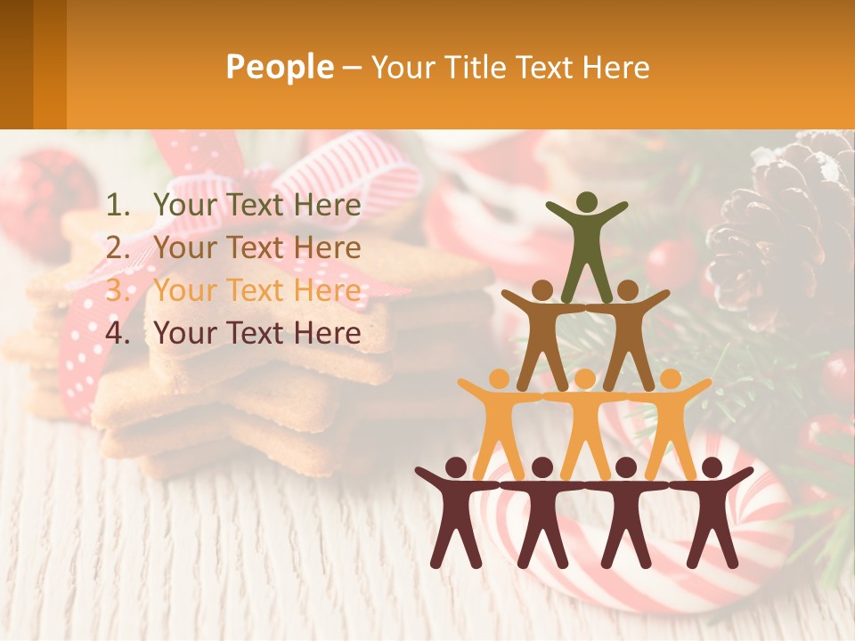 A Pile Of Cookies On A Table With Candy Canes PowerPoint Template