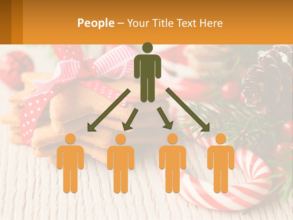 A Pile Of Cookies On A Table With Candy Canes PowerPoint Template