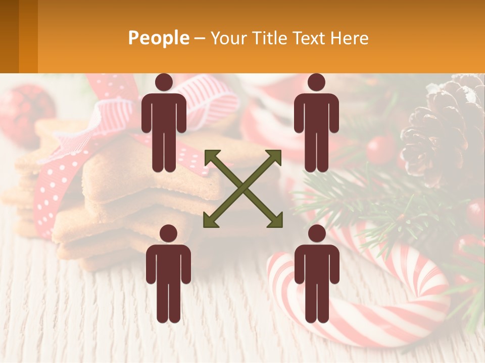 A Pile Of Cookies On A Table With Candy Canes PowerPoint Template