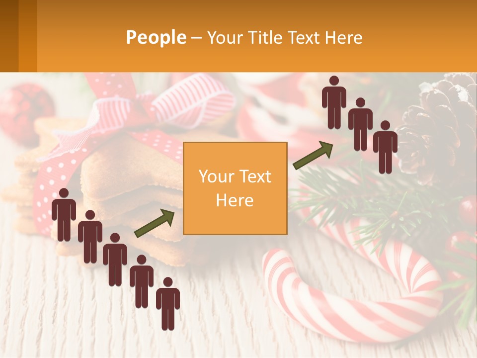 A Pile Of Cookies On A Table With Candy Canes PowerPoint Template