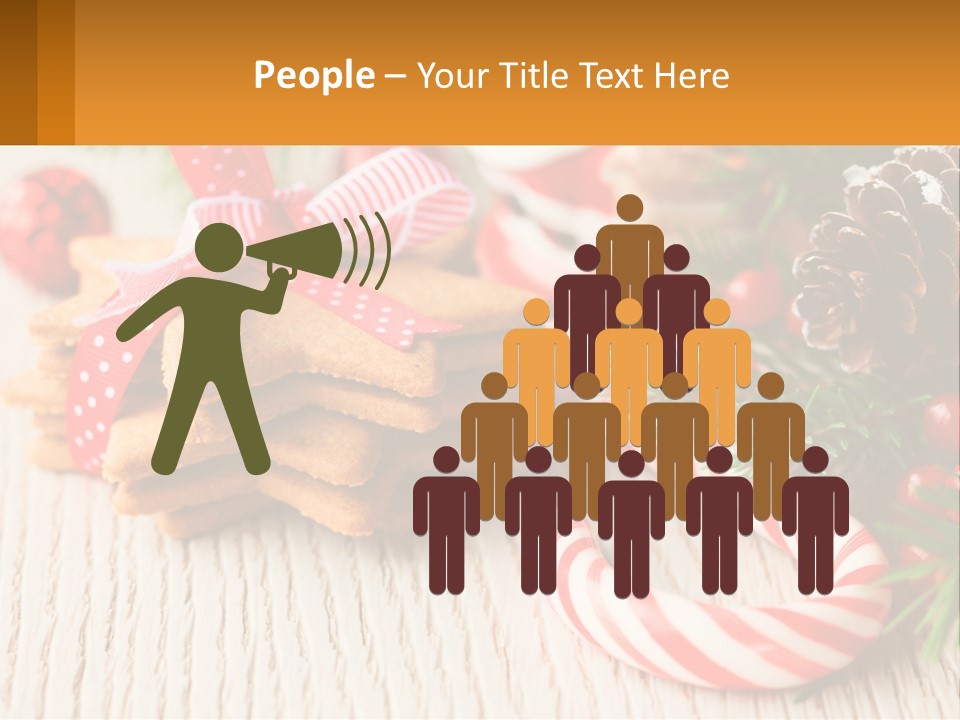 A Pile Of Cookies On A Table With Candy Canes PowerPoint Template