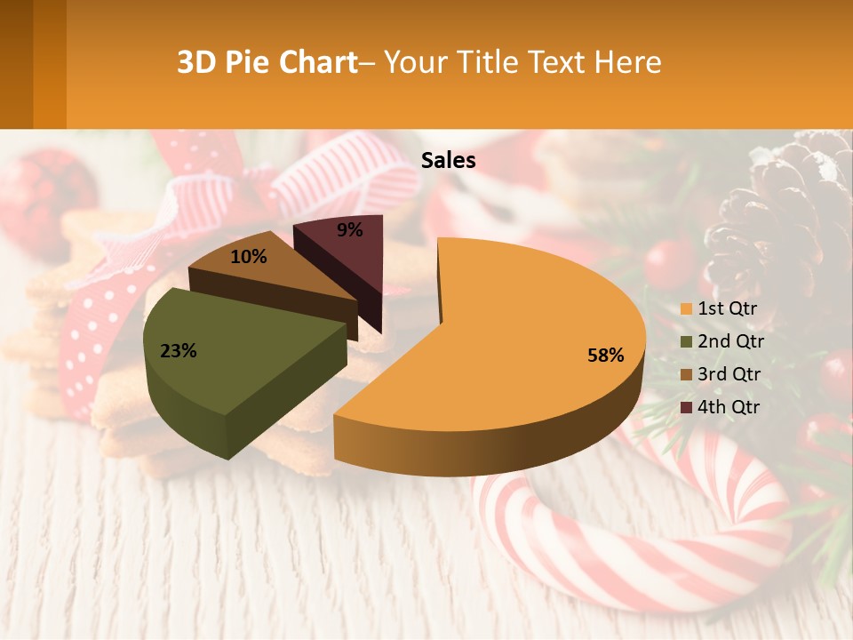A Pile Of Cookies On A Table With Candy Canes PowerPoint Template