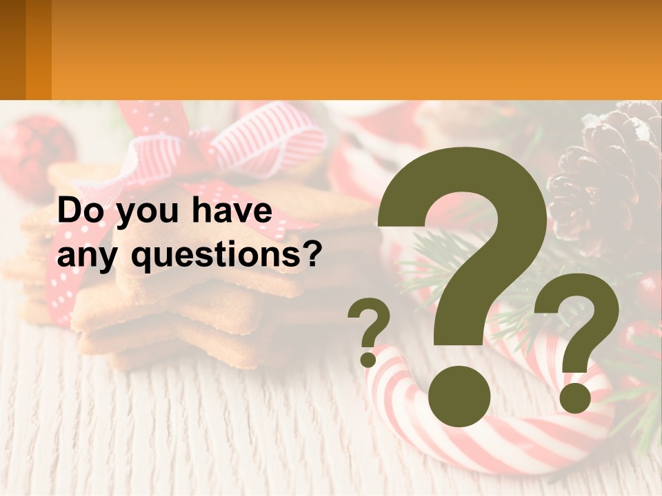 A Pile Of Cookies On A Table With Candy Canes PowerPoint Template
