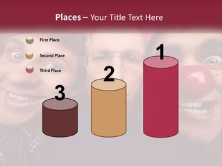 A Group Of People With Clown Noses And A Clown Nose PowerPoint Template