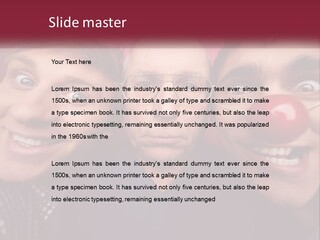 A Group Of People With Clown Noses And A Clown Nose PowerPoint Template