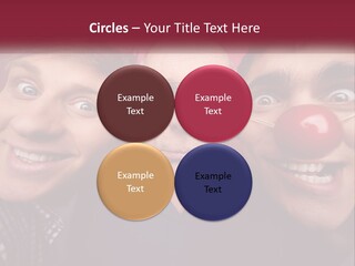 A Group Of People With Clown Noses And A Clown Nose PowerPoint Template