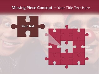 A Group Of People With Clown Noses And A Clown Nose PowerPoint Template