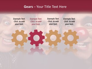 A Group Of People With Clown Noses And A Clown Nose PowerPoint Template