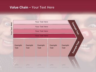 A Group Of People With Clown Noses And A Clown Nose PowerPoint Template
