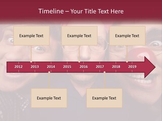 A Group Of People With Clown Noses And A Clown Nose PowerPoint Template