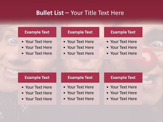 A Group Of People With Clown Noses And A Clown Nose PowerPoint Template