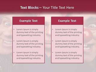 A Group Of People With Clown Noses And A Clown Nose PowerPoint Template