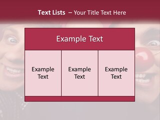 A Group Of People With Clown Noses And A Clown Nose PowerPoint Template