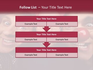 A Group Of People With Clown Noses And A Clown Nose PowerPoint Template