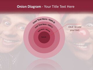 A Group Of People With Clown Noses And A Clown Nose PowerPoint Template