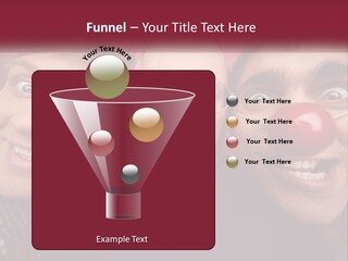 A Group Of People With Clown Noses And A Clown Nose PowerPoint Template