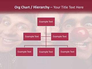 A Group Of People With Clown Noses And A Clown Nose PowerPoint Template