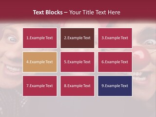 A Group Of People With Clown Noses And A Clown Nose PowerPoint Template