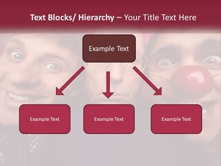 A Group Of People With Clown Noses And A Clown Nose PowerPoint Template
