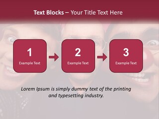 A Group Of People With Clown Noses And A Clown Nose PowerPoint Template