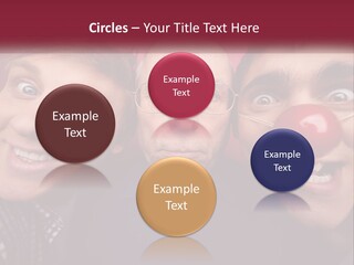 A Group Of People With Clown Noses And A Clown Nose PowerPoint Template