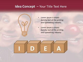 A Group Of People With Clown Noses And A Clown Nose PowerPoint Template