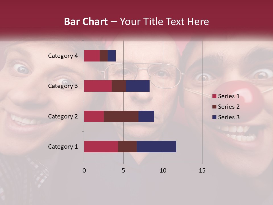 A Group Of People With Clown Noses And A Clown Nose PowerPoint Template