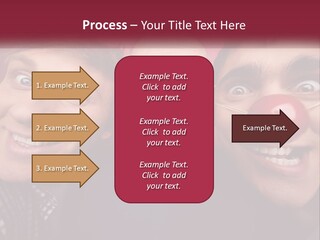 A Group Of People With Clown Noses And A Clown Nose PowerPoint Template