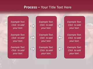 A Group Of People With Clown Noses And A Clown Nose PowerPoint Template