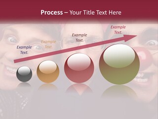 A Group Of People With Clown Noses And A Clown Nose PowerPoint Template