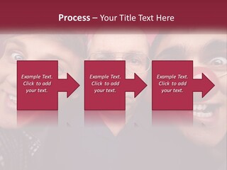 A Group Of People With Clown Noses And A Clown Nose PowerPoint Template