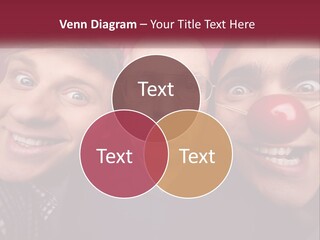 A Group Of People With Clown Noses And A Clown Nose PowerPoint Template
