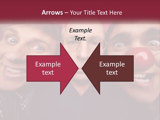 A Group Of People With Clown Noses And A Clown Nose PowerPoint Template