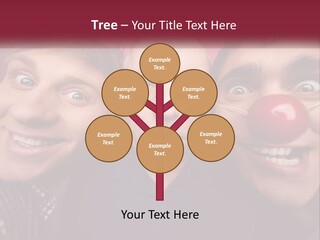 A Group Of People With Clown Noses And A Clown Nose PowerPoint Template