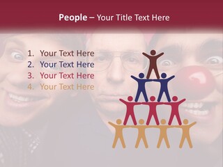 A Group Of People With Clown Noses And A Clown Nose PowerPoint Template