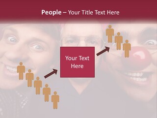 A Group Of People With Clown Noses And A Clown Nose PowerPoint Template