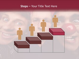 A Group Of People With Clown Noses And A Clown Nose PowerPoint Template