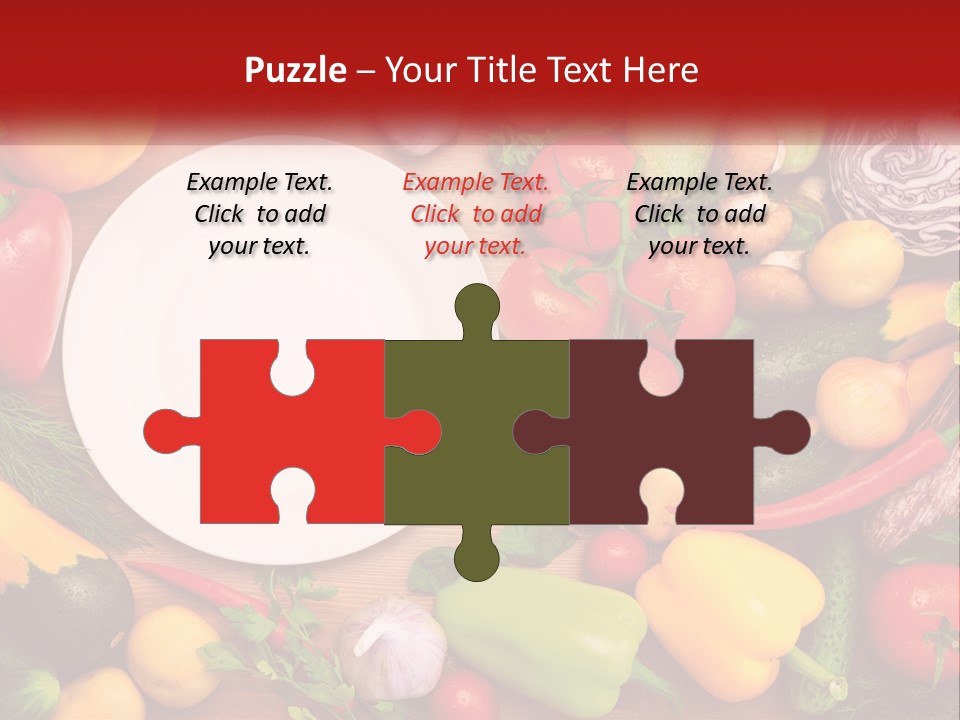 A White Plate Surrounded By Many Different Types Of Vegetables PowerPoint Template