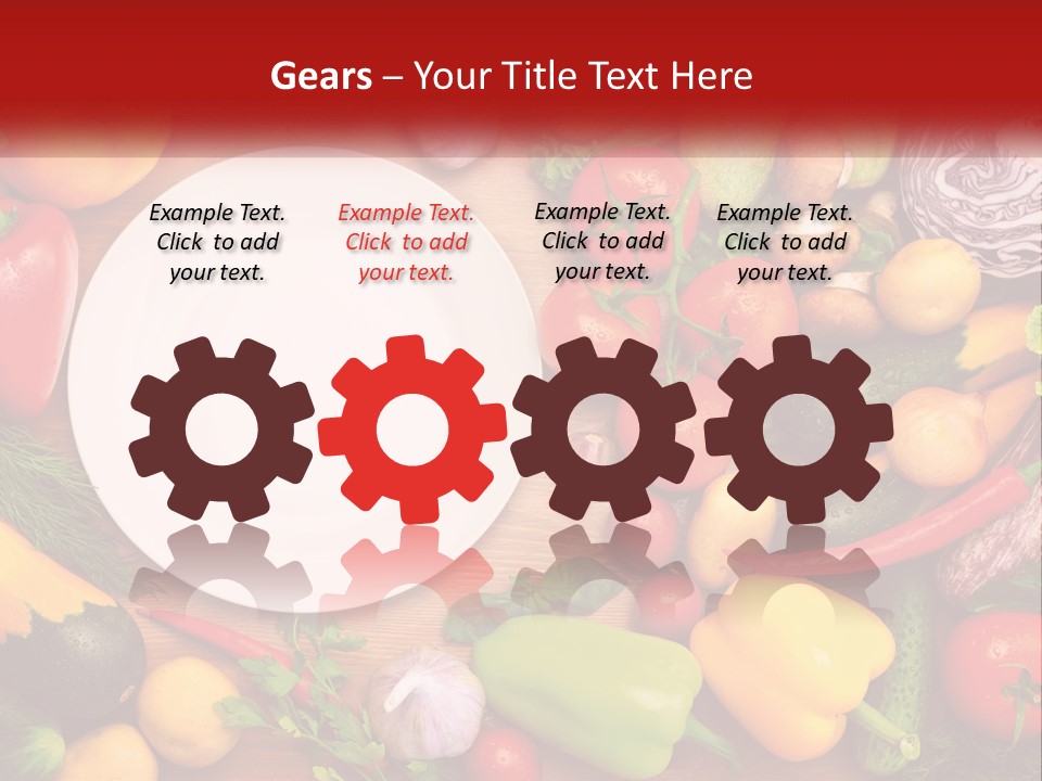 A White Plate Surrounded By Many Different Types Of Vegetables PowerPoint Template