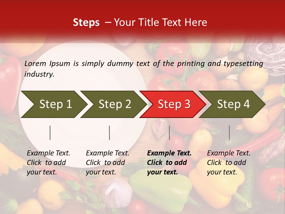 A White Plate Surrounded By Many Different Types Of Vegetables PowerPoint Template
