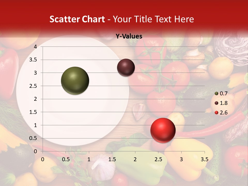 A White Plate Surrounded By Many Different Types Of Vegetables PowerPoint Template